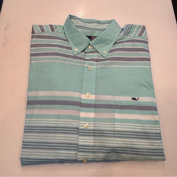 Vineyard Vines Classic Tucker Shirt Men's Sz XXL Green/ Blue Button Down NEW - Picture 7 of 8